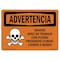 Signmission OSHA Sign, Poison See MSDS Follow Safe Spanish, 10in X 7in Rigid Plastic, 10" W, 7" H, Landscape OS-WS-P-710-L-12771 - alternate 1